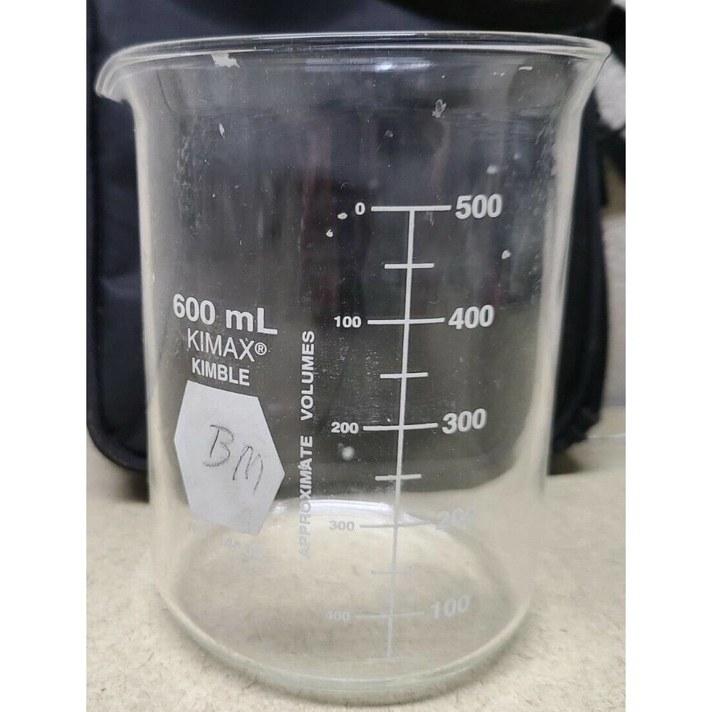 KIMAX Glass 600mL Graduated Low Form KIMBLE Beaker 14000